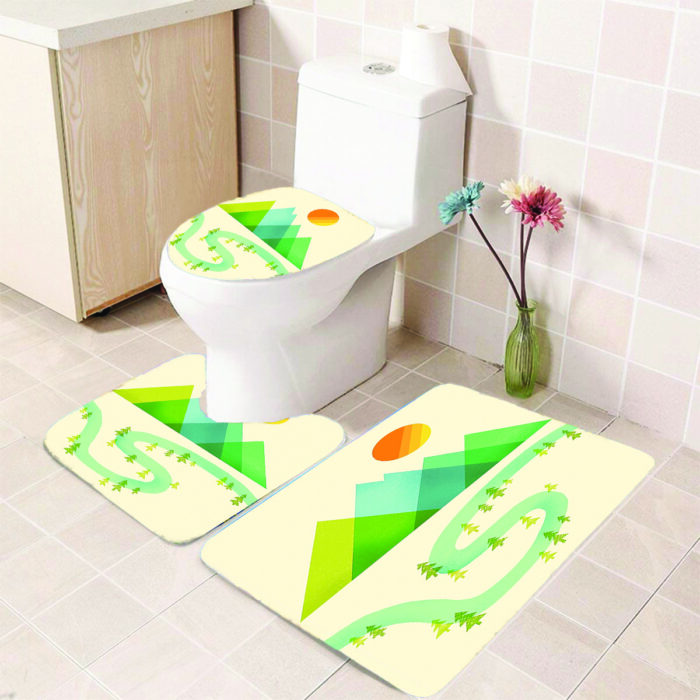 Alaska Mountains Bath Mat - Image 1