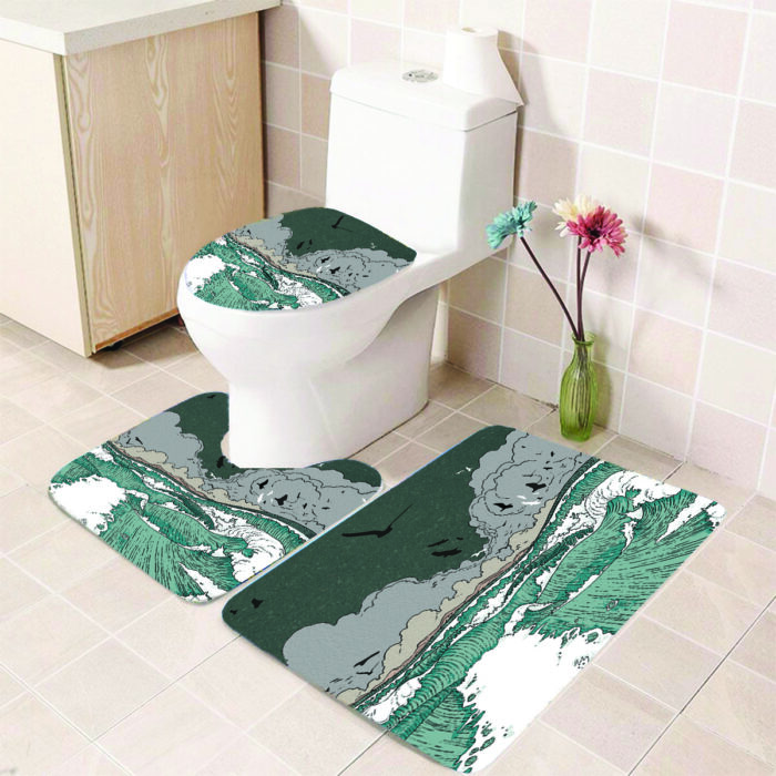 Angry Waves Bath Mat - Image 1