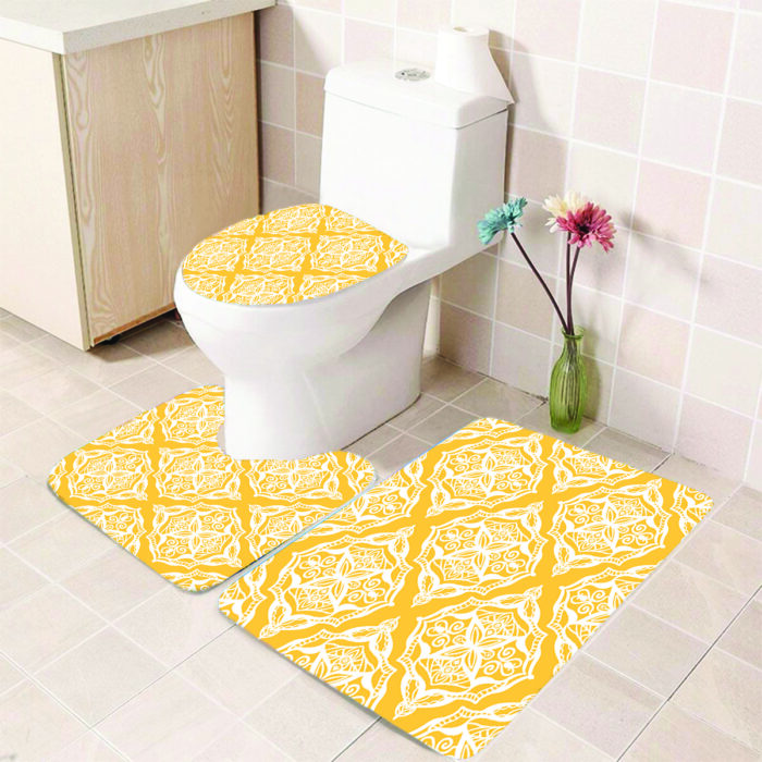 Golden Blossom Bath Mat - Image 1