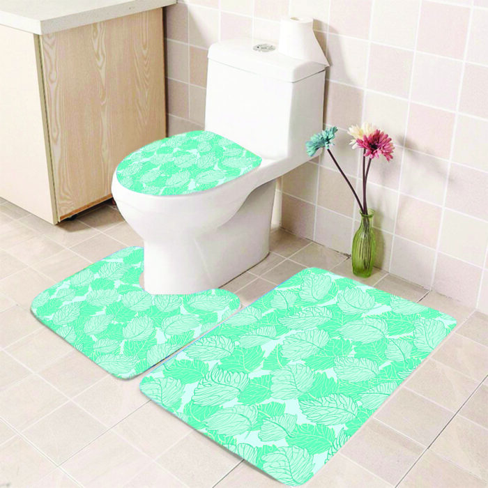 Greeny Leaves Bath Mat - Image 1