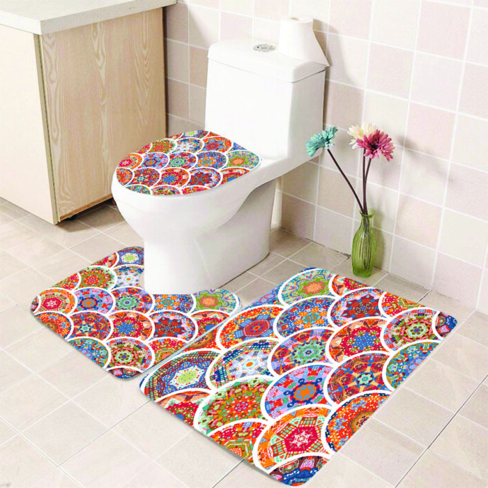 Multi-Mandala Bath Mat - Image 1